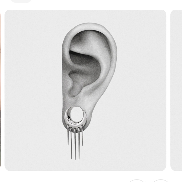 punk youth Jewelry - Silver Spike Hoop Earrings